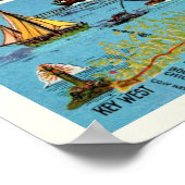 Kaart van de Florida Keys Print (Hoek)
