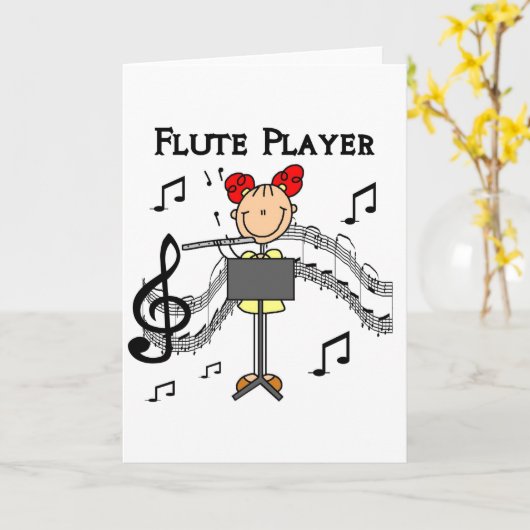 Kaart van de fluitspeler (Gele Bloem)