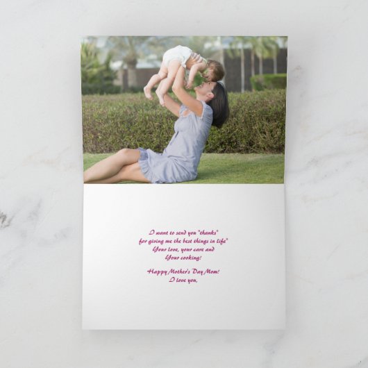 Kaart van de Foto van de herinnering de Moederdag (Binnen)