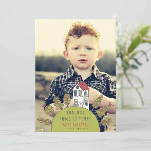 Kaart van de Foto van de Illustratie van het Huis (Staand voorkant)