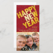 Kaart van de Foto van de Nieuwjaren van de Viering (Voorkant / Achterkant)