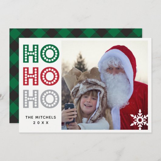 Kaart van de Foto van de Plaid van de Buffels van (Voorkant / Achterkant)