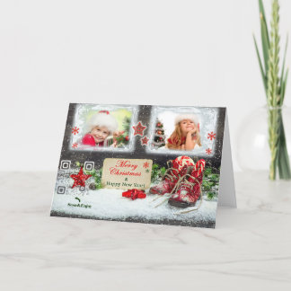 Kaart van de Foto van de Schoen van Kerstmis van