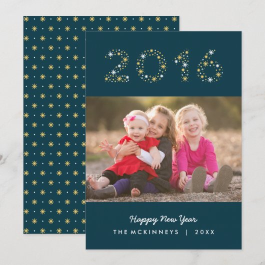 Kaart van de Foto van de Vakantie van het (Voorkant / Achterkant)