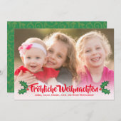 Kaart van de Foto van Fröhliche Weihnachten van (Voorkant / Achterkant)