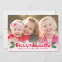 Kaart van de Foto van Fröhliche Weihnachten van