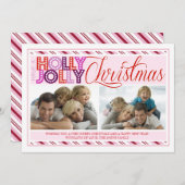 Kaart van de Foto van Kerstmis van de hulst heel (Voorkant / Achterkant)