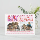 Kaart van de Foto van Kerstmis van de hulst heel (Staand voorkant)