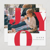 Kaart van de Foto van Kerstmis van de Typografie (Voorkant / Achterkant)