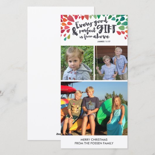 Kaart van de Foto van Kerstmis van het 1:17 van (Voorkant / Achterkant)