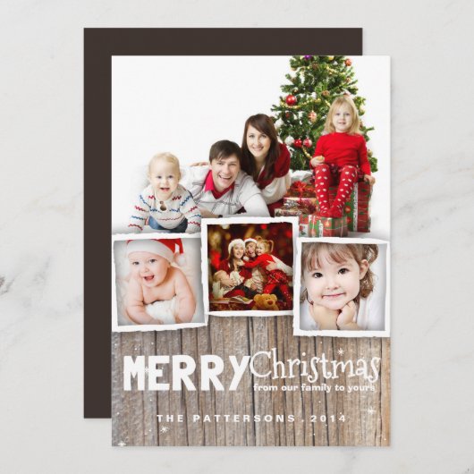 Kaart van de Foto van Kerstmis van het land de (Voorkant / Achterkant)