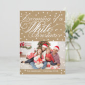 Kaart van de Foto van Kerstmis van Kraftpapier van (Staand voorkant)