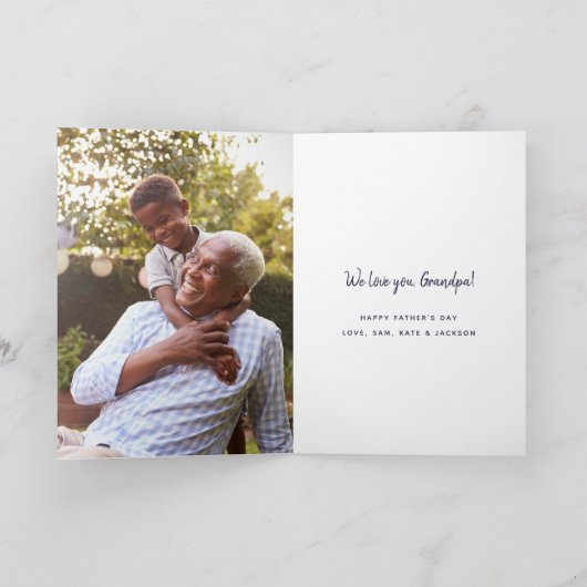 Kaart van de Foto van Vaderdag van de Opa van de (Binnen)