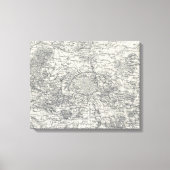 kaart van de Franse Vicinity (1841) Canvas Afdruk (Voorkant)