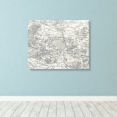 kaart van de Franse Vicinity (1841) Canvas Afdruk (Insitu (Houten vloer))
