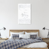 Kaart van de Galapagos-archipel, 1844 Canvas Afdruk (Insitu (Slaapkamer))