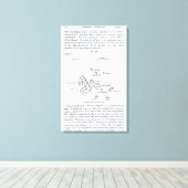Kaart van de Galapagos-archipel, 1844 Canvas Afdruk (Insitu (Houten vloer))