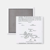 Kaart van de Galapagos-archipel, 1844 Magneet (Voorkant / Achterkant)