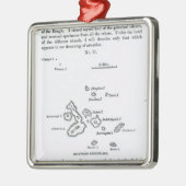 Kaart van de Galapagos-archipel, 1844 Metalen Ornament (Links)