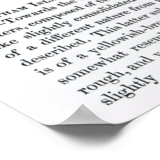 Kaart van de Galapagos-archipel, 1844 Poster (Hoek)