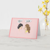 Kaart van de geboorte, 80ste. Humoristisch (Gele Bloem)