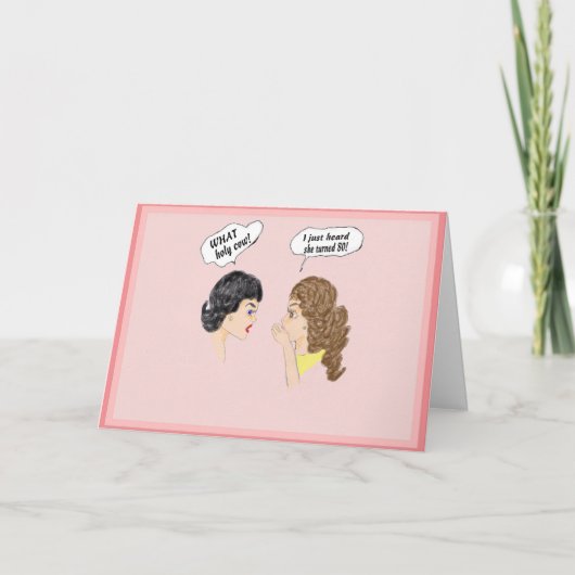 Kaart van de geboorte, 80ste. Humoristisch (Voorkant)