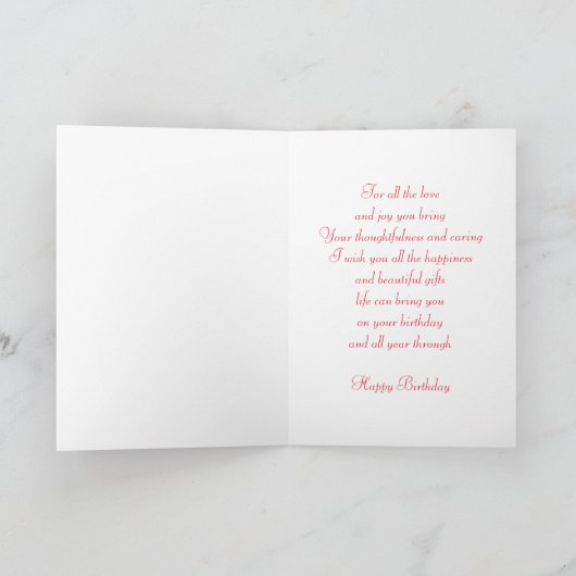 Kaart van de geboorte - Heart-Red Roses (Binnen)