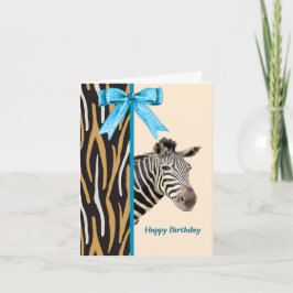 Kaart van de geboorte met Afbeelding van Zebra