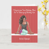 Kaart van de geboorte voor mam uit de kat (Gele Bloem)