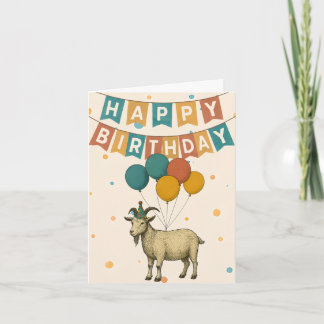 Kaart van de geitenverjaardag - Funny Party Animal