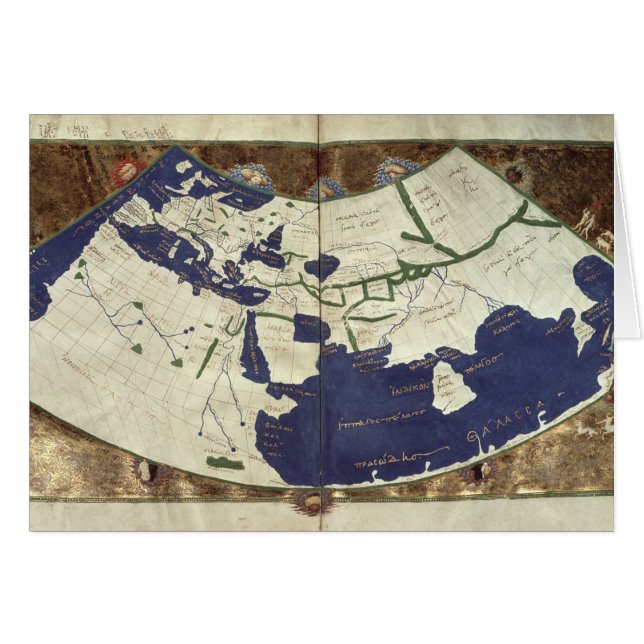 Kaart van de gekende wereld, van "Geographia" (Voorkant Horizontaal)
