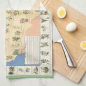 Kaart van de gelamineerde placemat met kruidenReme Theedoek (Quarter Fold)