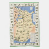 Kaart van de gelamineerde placemat met kruidenReme Theedoek (Verticaal)