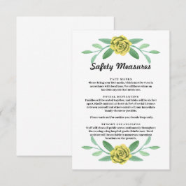Kaart van de Gele Floral Greenery Foliage Safety M