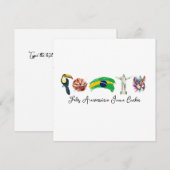 Kaart van de gelukkige verjaardag van de Braziliaa (Voorkant / Achterkant)