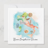 Kaart van de gelukkige verjaardag van de Italiaan, (Voorkant)