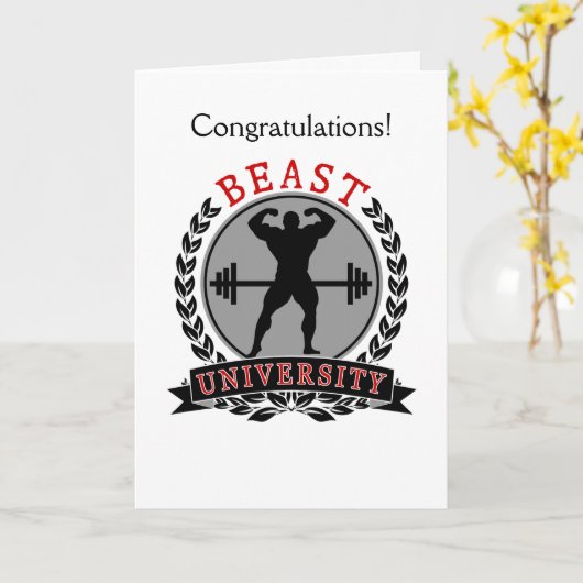 Kaart van de Gelukwensen Bodybuilding van het dier (Gele Bloem)