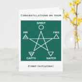 Kaart van de Gelukwensen van de Initiatie van (Gele Bloem)