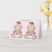 Kaart van de Gelukwensen van tweelingen de (Gele Bloem)