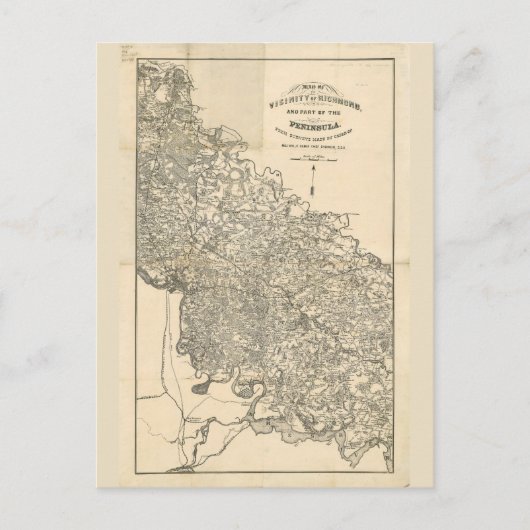Kaart van de gemeente Richmond Virginia (1864) (Voorkant)