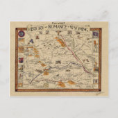 Kaart van de geschiedenis en Romance van Wyoming (Voorkant)