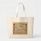 Kaart van de geschiedenis en Romance van Wyoming Grote Tote Bag (Voorkant)