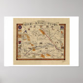 Kaart van de geschiedenis en Romance van Wyoming Poster (Voorkant)
