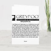 Kaart van de Gestreepte kat van de Redding van de (Achterkant)