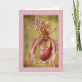 Kaart van de getextureerde Lady Slipper Orchid-Moe