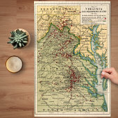  kaart van de gevechten van Virginia tijdens de bu Legpuzzel