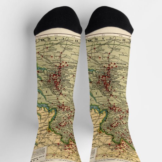 kaart van de gevechten van Virginia tijdens de bu Sokken (Top)