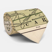  kaart van de gevechten van Virginia tijdens de bu Stropdas (Opgerold)