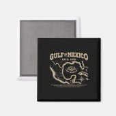 Kaart van de Golf van Mexico 1672 Magneet (Voorkant / Achterkant)