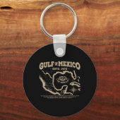 Kaart van de Golf van Mexico 1672 Sleutelhanger (Voorkant)